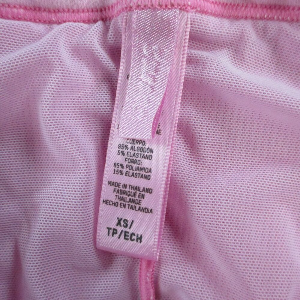 SKIMS Cotton Rib Onesie Womens XS Bubblegum Pink White Romper Bodysuit Ribbed - Picture 3 of 7